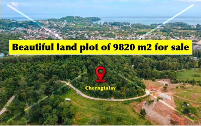 Picture Hillside land with 9,820 Sqm for sale in a prime location in Cherngtalay
