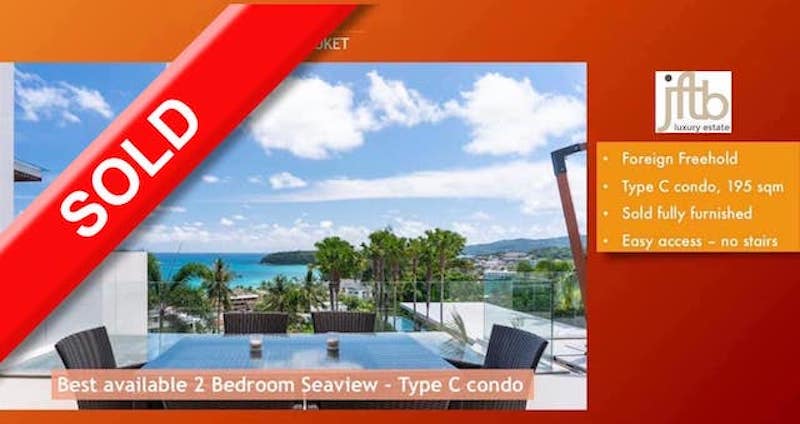  Picture Luxury 2 Bedroom Apartment with Full Ocean View for Sale in Kata, Phuket