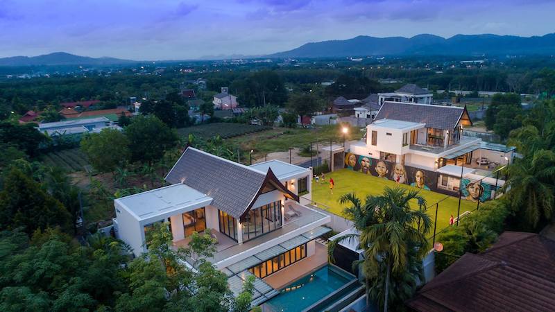  Picture Twin-Villas Artistic Style for sale in Cherngtalay with 10 Bedrooms and Football Pitch 